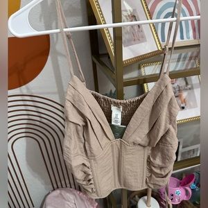 H&M corset style crop top. NWT